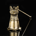 Professor Fox Candle Snuffer - Dr. Rusty Ponder with Glasses, Vintage Gunmetal Flame Extinguisher Tool for Candle Lovers