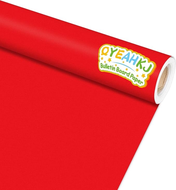 Qyeahkj 17.7in x 20ft Bulletin Board Paper Roll Bulletin Board Background Paper by Qyeahkj
