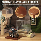 JupDec Mini Helmet Display Case, Acrylic Clear 1/2 Football Baseball Helmet - Image 4