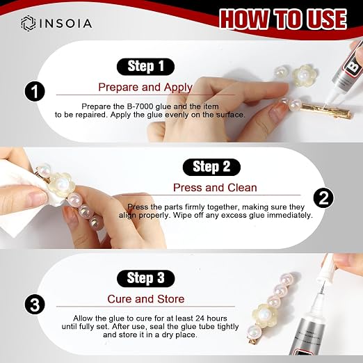 8 PCS 15ml B7000 Rhinestone Glue Clear – Super Glues - Image 5