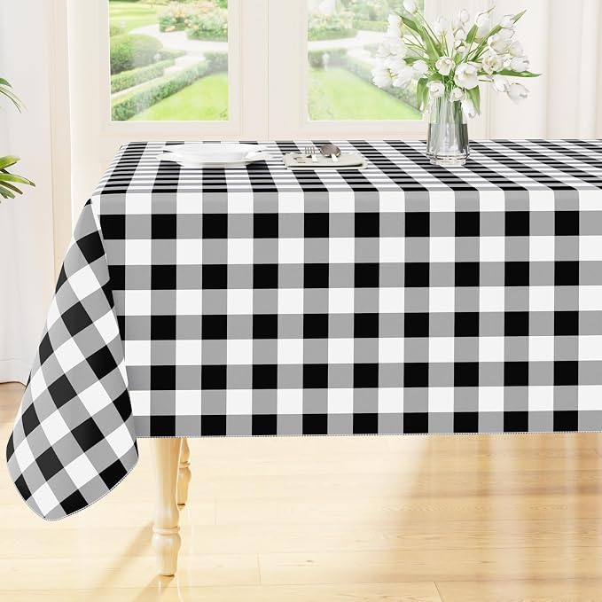 Smiry Rectangle Table Cloth, Waterproof Vinyl Tablecloth by Smiry
