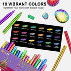IVSUN Metallic Markers, 18 Colors Glitter Acrylic Gold Paint Pens | Super - Image 2