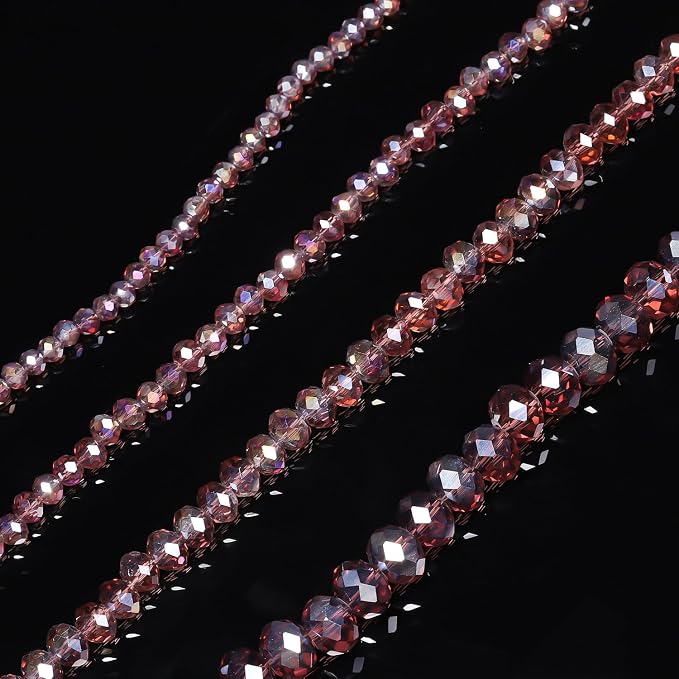 300pcs 8mm Crystal Glass Beads for Jewelry Making Faceted Rondelle Flat Beads - Image 7