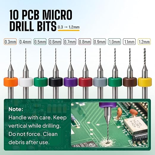 Micro Drill Bits Set with Pin Vise Hand Drill Manual, Jewelry Drill Kit - Image 6