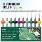Micro Drill Bits Set with Pin Vise Hand Drill Manual, Jewelry Drill Kit - Image 6