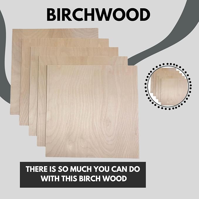Baltic Birch Basswood Sheets 1/8'', Craft Wood 10 Pack - Image 7
