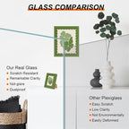 12x16 Picture Frame with Wavy Mat, Wooden Real Glass 12 x 16 Photo Frame - Image 2