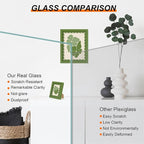 4x4 Picture Frame with Real Glass, Wooden cute 4 x 4 Photo Frame with Wavy Mat - Image 3