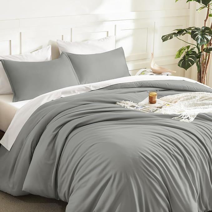 Litanika Comforters Medium Gray Super King Plus Size, 3 Pieces Lightweight - Image 5