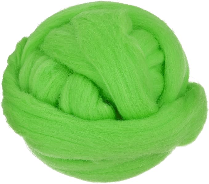 uxcell Needle Felting Wool, 8.5 Oz Nature Fibre Wool Yarn Roving by uxcell