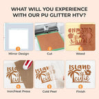HTVRONT Bronze Glitter HTV Vinyl Roll - Image 4