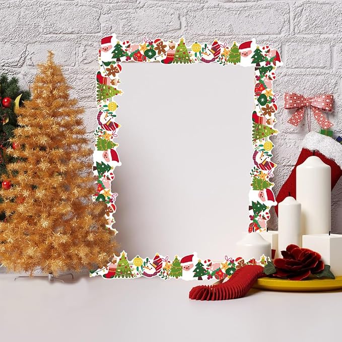 69 Ft Christmas Bulletin Board Border，Santa Claus Christmas Tree Trim Border - Image 6