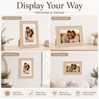 Solid Wood 5x7 Picture Frame Beaded Frame - Image 6