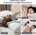 puredown® Goose Feather Down Pillows, Gusseted Bed Pillows - Image 5