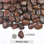 YISZM 40lbs Red River Rocks for Landscaping, 1-2 Inch Natural Pebbles for - Image 2