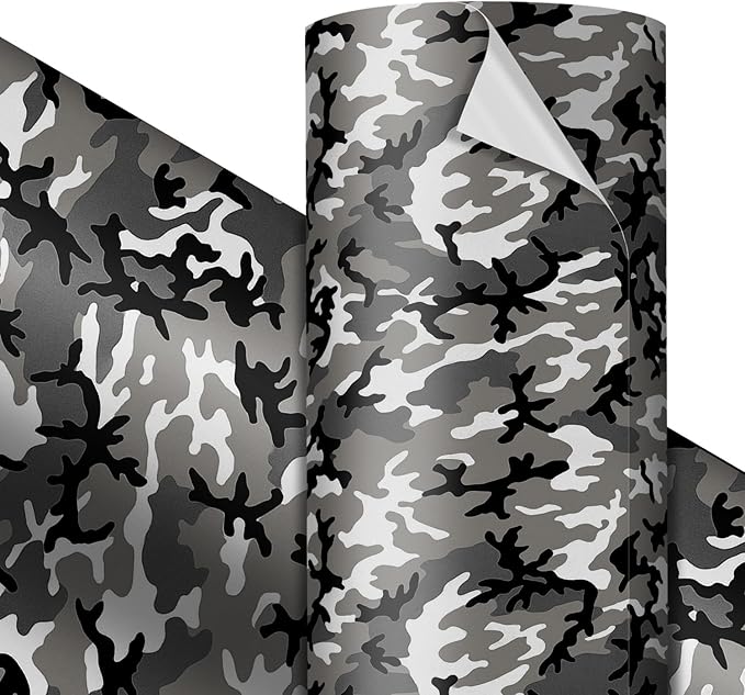 VViViD Premium Snow Camouglage Craft Vinyl Roll 1ft x 5ft – Bubble-Free Air by VVIVIDVINYL