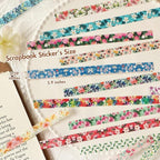 80 Pcs Vintage Botanical PET Flower Stickers Pack, Long Strip Transparent - Image 6