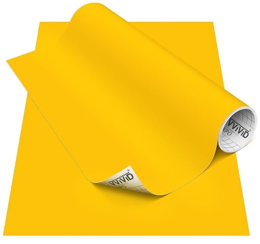 VViViD DECO65 Suede Yellow Permanent Adhesive Craft Vinyl by VVIVIDVINYL