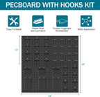 Peg Board Kit, Includes Pegboard and Accessories, - Image 4