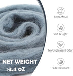 Wool Roving Dark Shadow, 3.4oz Needle Felting Wool, Perfect Felting Wool - Image 2