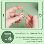 kgxulr Crochet Kit for Beginners, Butterfly Orchid Crochet Kit Beginner Crochet - Image 4