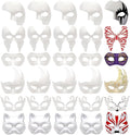 Nicunom 30 Pack Paper Mache Art Masks, DIY Blank Masks Paintable Masquerade by Nicunom