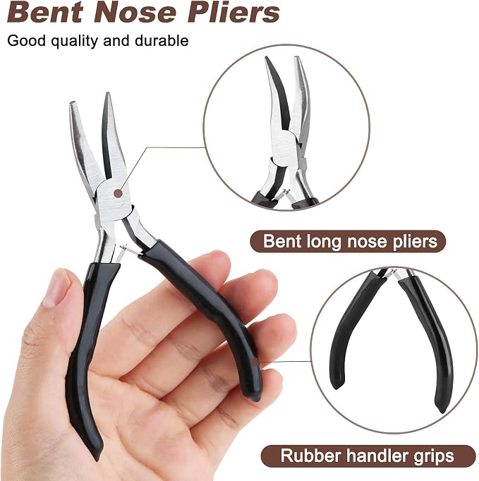 1200Pcs Silver and Gold with Pliers Jump Rings Jewelry Making Kit and Necklace - Image 4