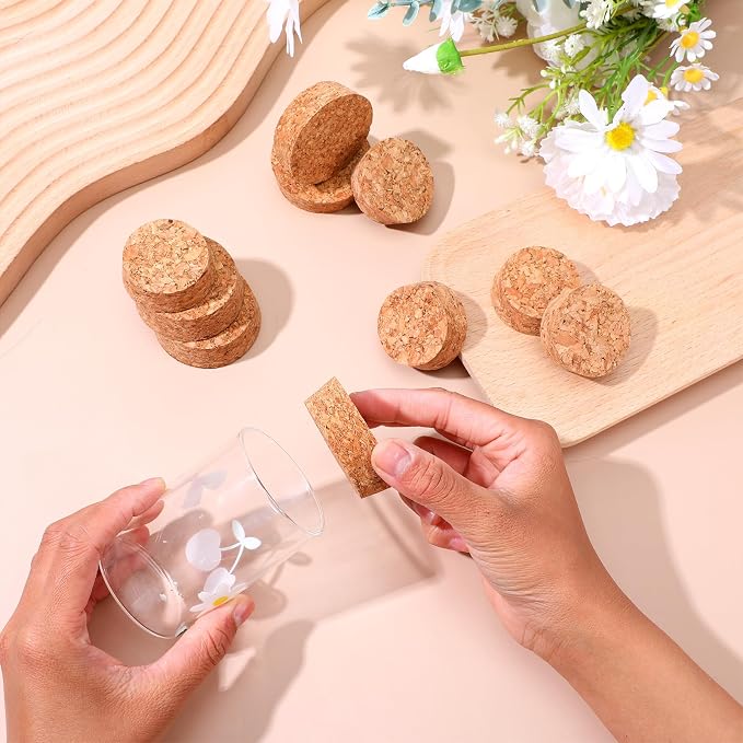 10Pcs Large Cork Stoppers Cork Bottle Stopper Wooden Tapered Corks Plug Beer - Image 4