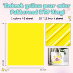 Tintnut Yellow Pear Color Heat Transfer Vinyl, easy cut & weed, stretch washable - Image 2