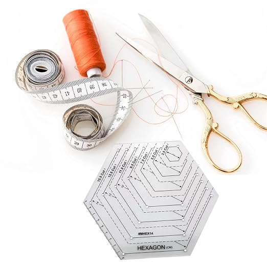 1 Pcs Transparent Quilting Templates Ruler Hexagon Shape Templates Craft Ruler - Image 4