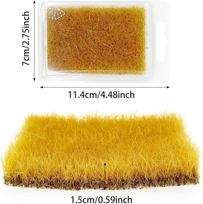 Woohome 2 PCS Model Grass Tufts Resin Static Scenery Model, Artificial Grass - Image 6