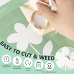 HTVRONT Heat Transfer Vinyl Cream HTV Rolls, Cream Heat Transfer Vinyl - Image 3