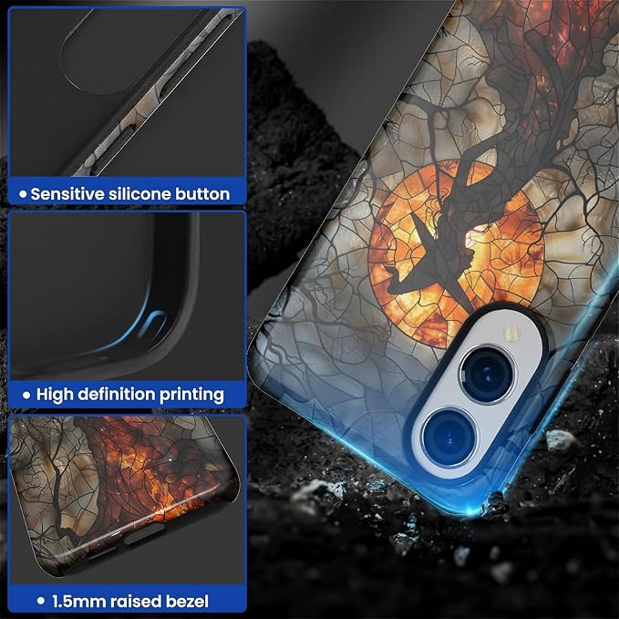 Case for Samsung Galaxy S25 Edge Case, Halloween Witch Moon Stained Glass - Image 4