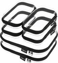 6 Pack Black Clear Hard Shell Beauty Organizer, 1.2mm Heavy Duty Crush-Proof by Unknown