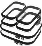 6 Pack Black Clear Hard Shell Beauty Organizer, 1.2mm Heavy Duty Crush-Proof by Unknown