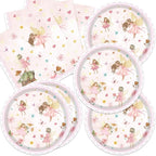 40Pcs Fairy First Birthday Decorations Fairy Plates and Napkins Birthday Party by Unknown