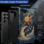 Case for Samsung Galaxy S24 Ultra Case, Sun Moon Stars Faux Stained Glass - Image 6