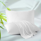 Bamboo Viscose Zippered Pillow Cases Standard Size Set of 2, 400 Thread Count by ZaizaiHome
