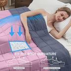 Weighted Blanket for Adults 20lbs, Twin Full Size Cooling Heavy Throw Blanket - Image 2