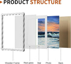 12x12 Wavy Picture Frame With Mat - Image 4