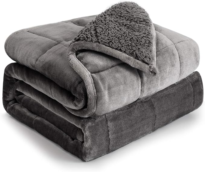 Sherpa Fleece Weighted Blanket 10 lbs by Cottonblue