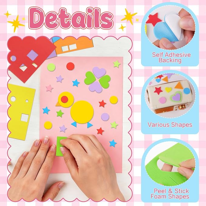 815cs Foam Shape Stickers, Self Adhesive EVA Foam Stickers - Image 3