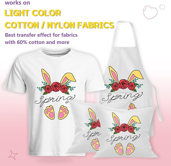 HTVRONT Heat Transfer Paper for Light T Shirts - Image 2