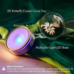 IFOLAINA 3D Butterfly Crystal Ball Decor Lamp Gifts Ideas - Image 5