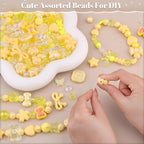 200-260PCS TINKRSTUFF Assorted Yellow Acrylic Beads - Image 4