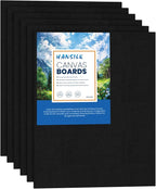 Black Canvases for Painting pk 8 * 10 Pre Primed 100% Cotton White Blank Canvas by HANSILK