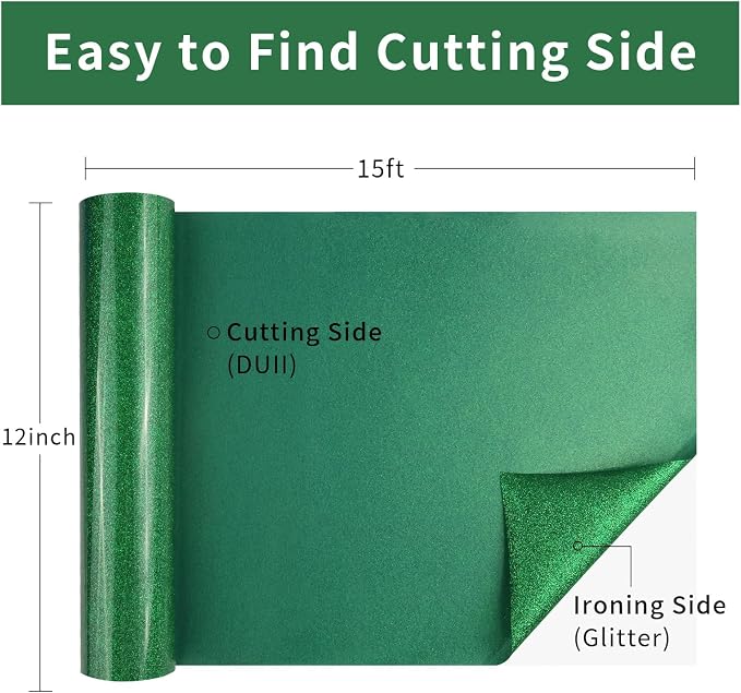 Glitter HTV Heat Transfer Vinyl, Sparkle HTV Compatible - Image 2
