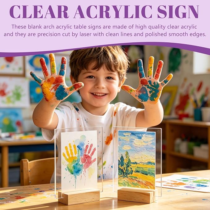 Bercoor 5 Pack 4x6 Inch Blank Clear Acrylic Sign - Image 5