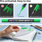 Betem Dual Tip Acrylic Paint Pens, Paint Markers - Image 5