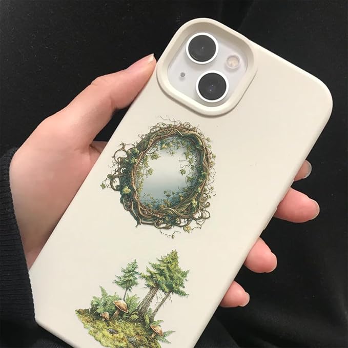 50PCS Forest Stickers PET Transparent Stickers Vintage Fantasy Forest Decals - Image 7